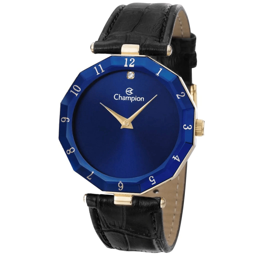 RELOGIO CHAMPION ANALĂGICO PULS COURO CN20855A