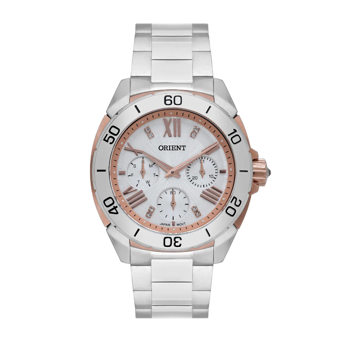 RELÓGIO ORIENT CERAMIC FEMININO CLÁSSICO FTKKM001 BRANCO