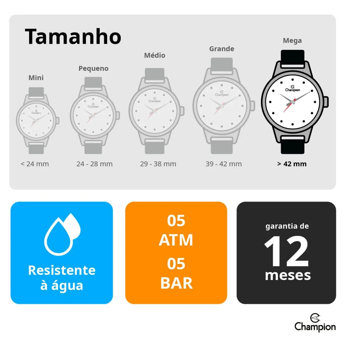 RELOGIO MASCULINO CHAMPION CA31426F