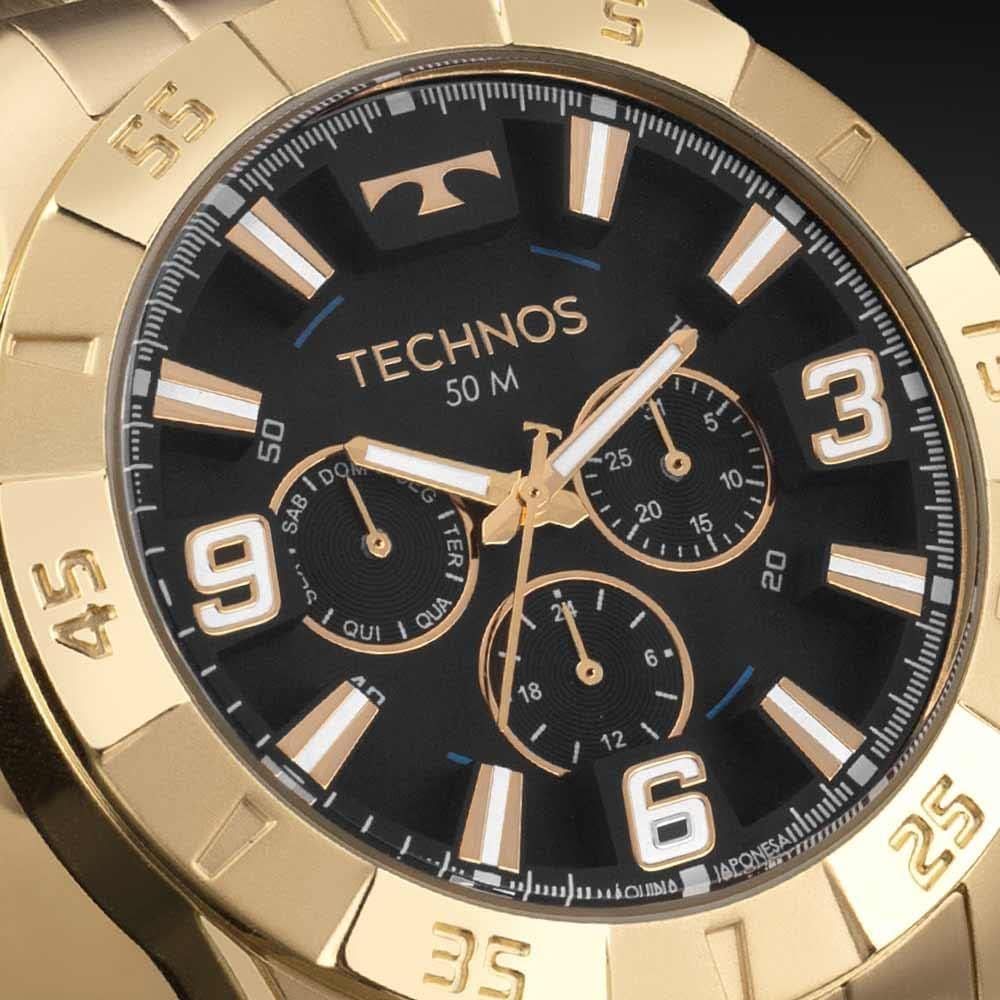 Relógio Technos Masculino Racer Dourado 6P29ALC/1P