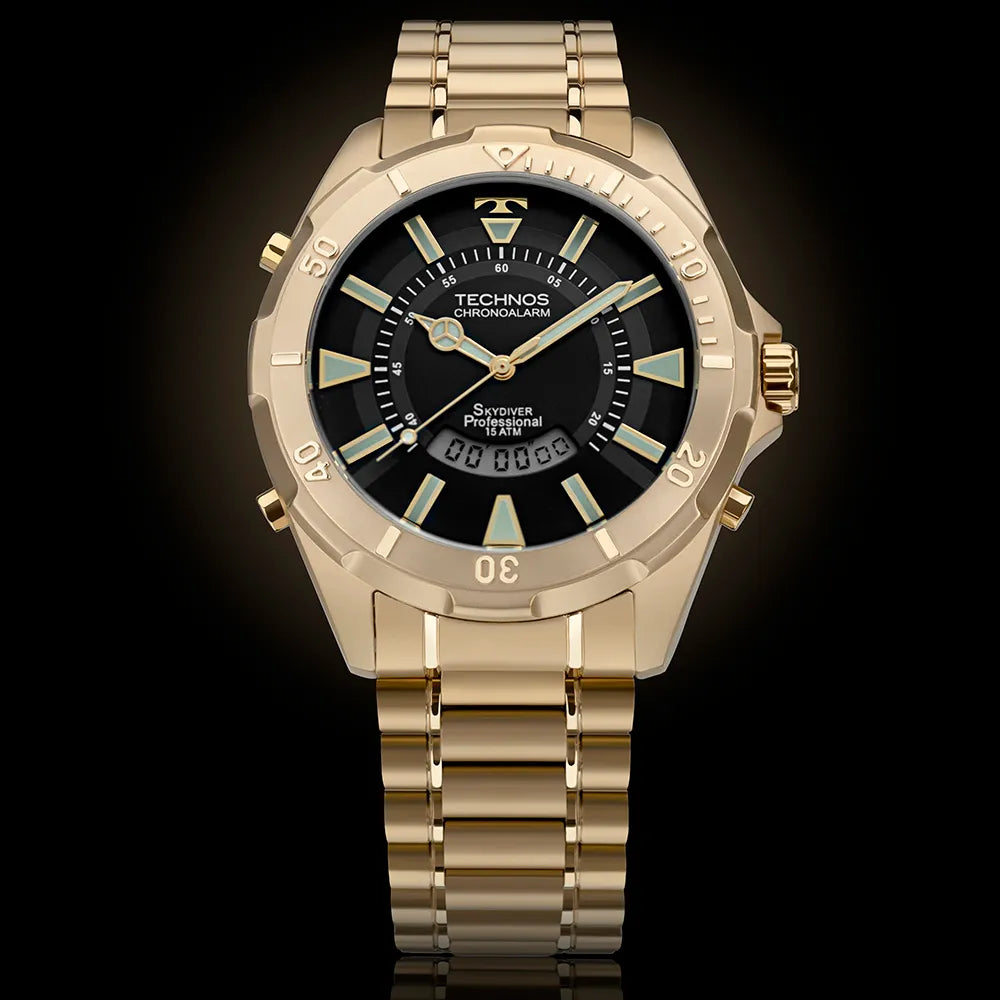 Relógio Technos Masculino Skydiver Dourado WT2050AWN/1P