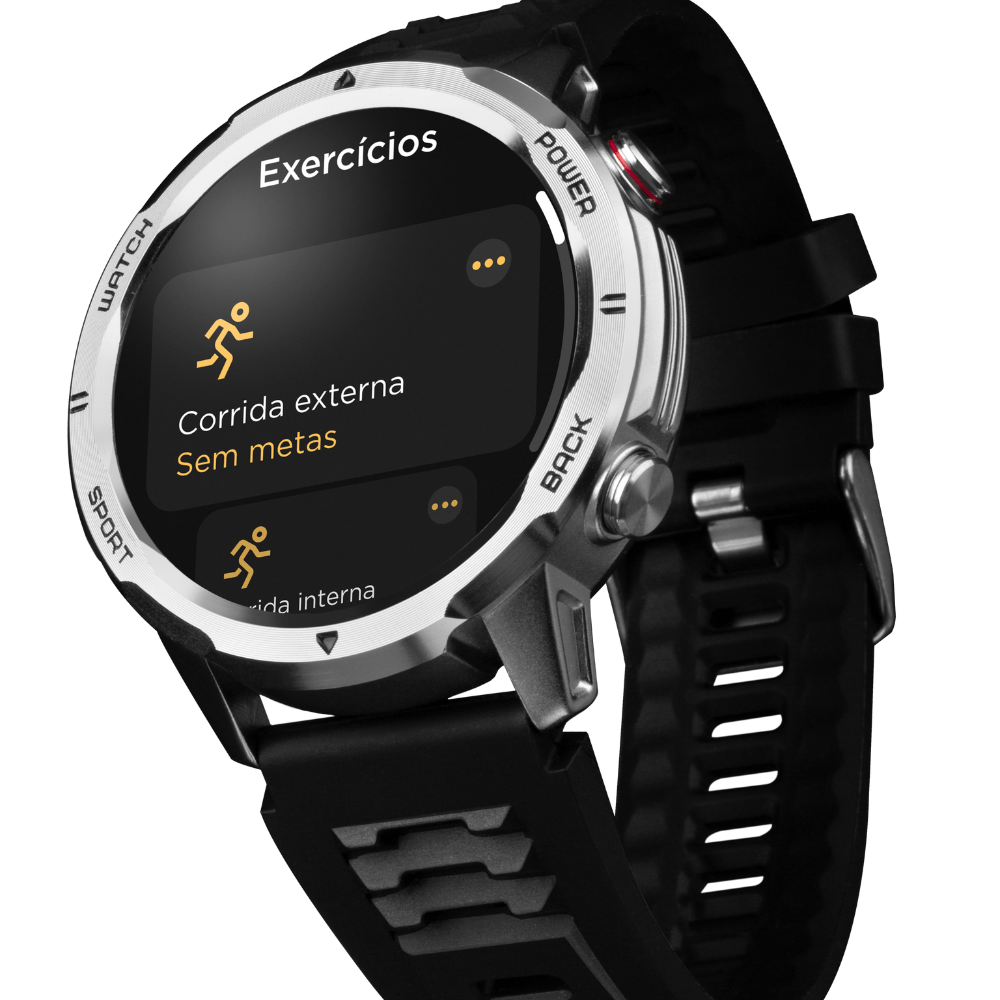 Smartwatch Technos Connect Sports Call Prata TSPORTSCAA/6K