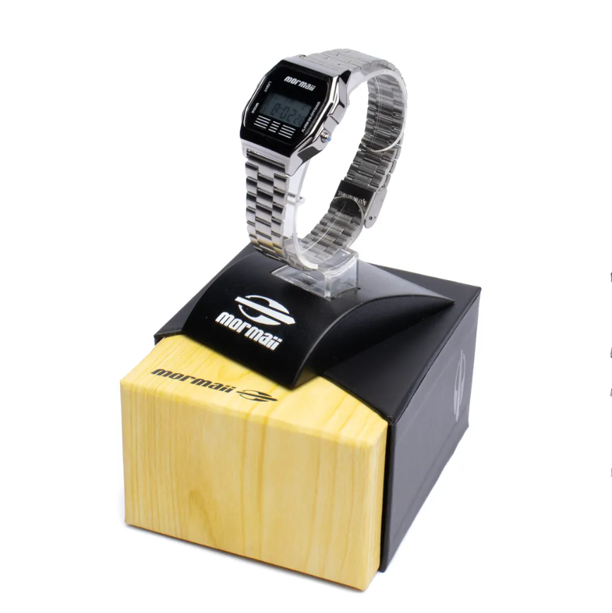 Relógio Feminino Mormaii Digital Mobj3808AB/3P Prata