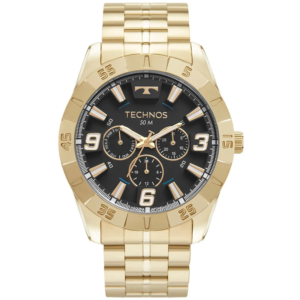 Relógio Technos Masculino Racer Dourado 6P29ALC/1P