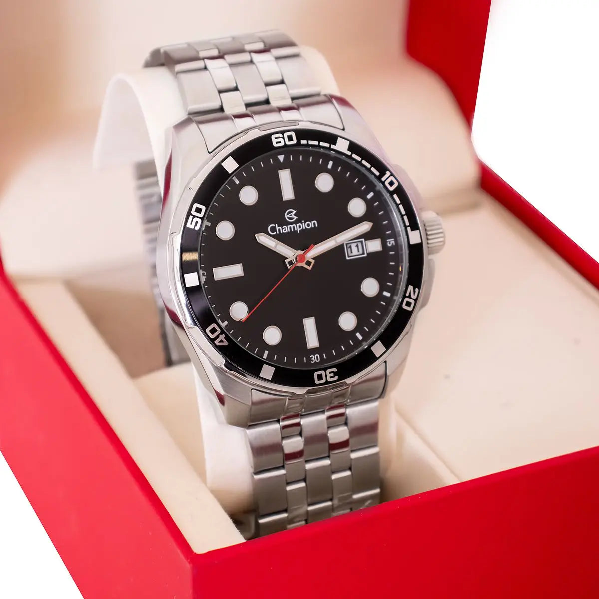 Relógio analógico masculino CA31640T prata | Champion