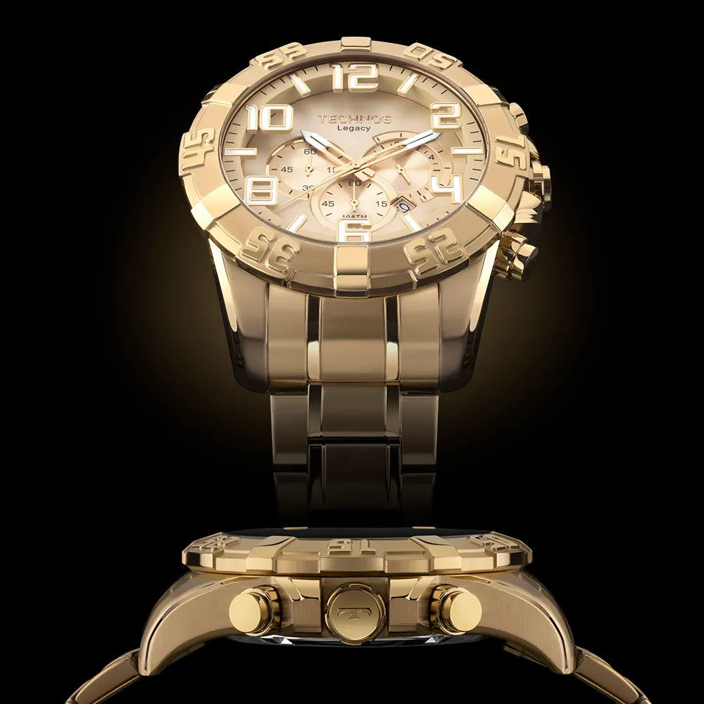 Relógio Technos Masculino Legacy Dourado OS20IKS/4X