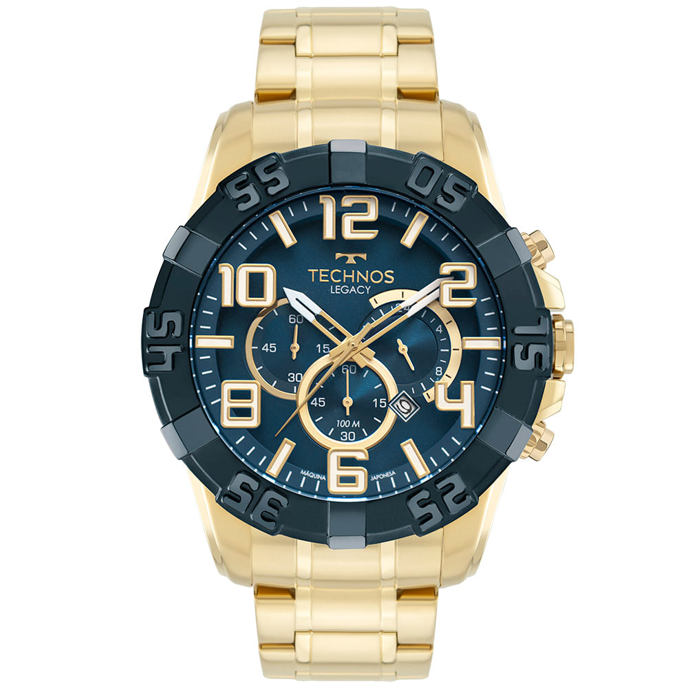 Relógio Technos Masculino Legacy Dourado OS20IQS/1A