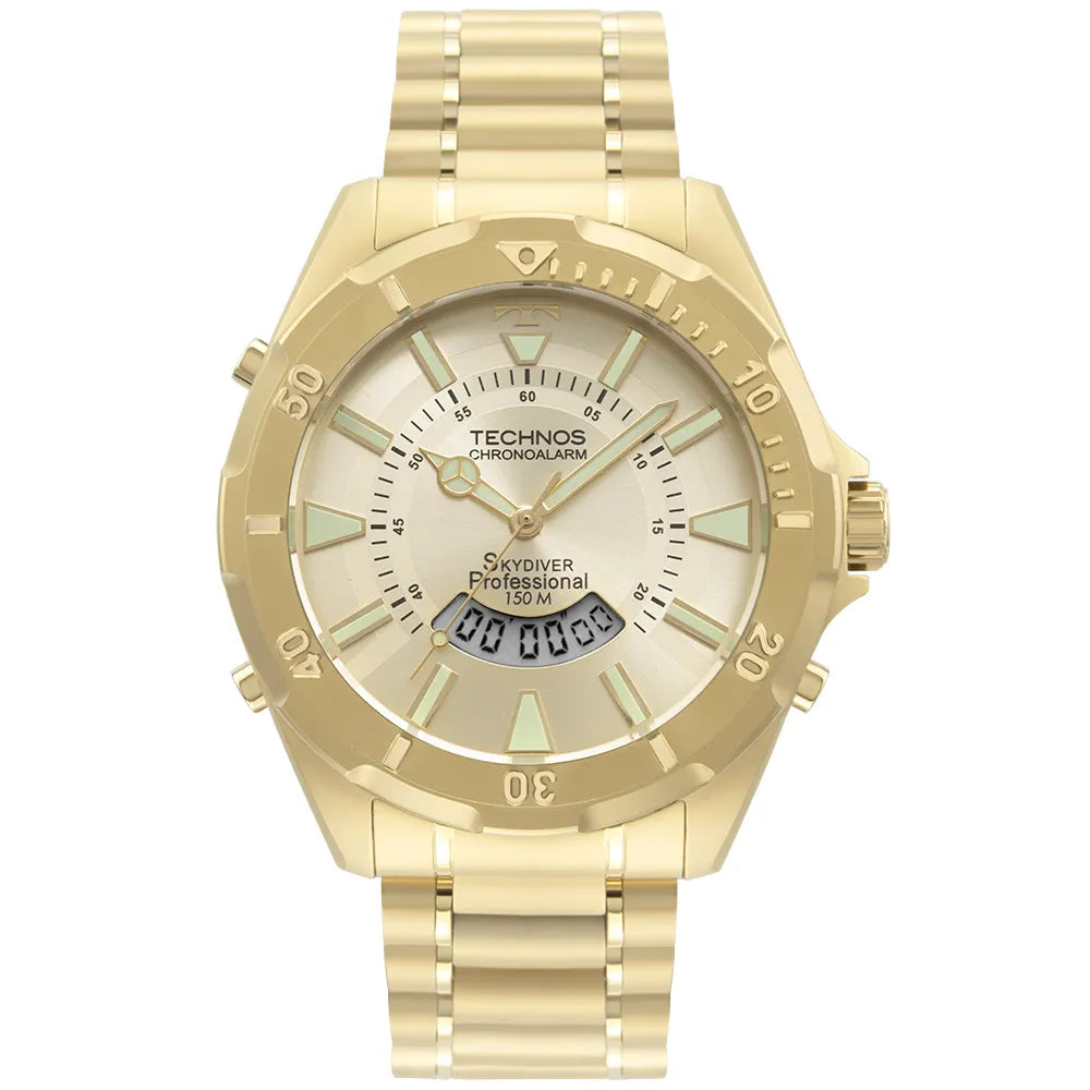 Relógio Technos Masculino Skydiver Dourado WT2050AA/1D