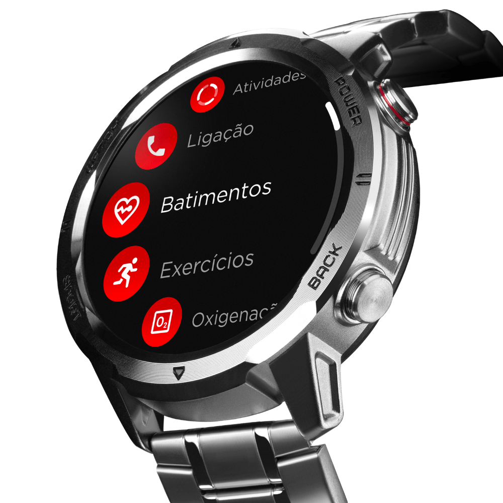 Smartwatch Technos Connect Sports Call Prata TSPORTSCAA/6K